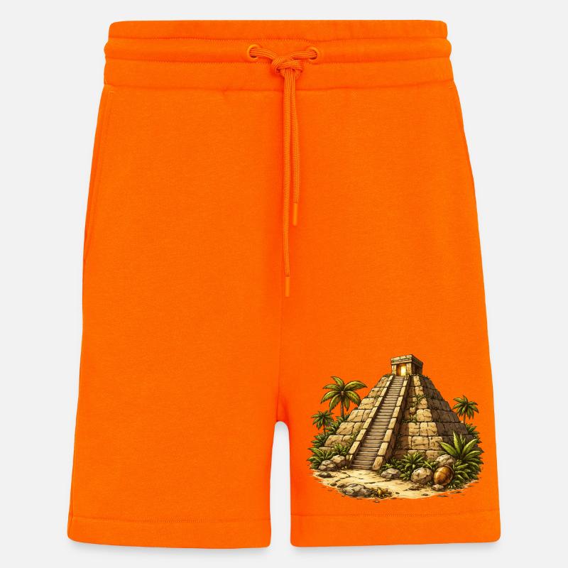 Pyramide Tempel - Shorts - made by SPREAD - SUNSET ORANGE