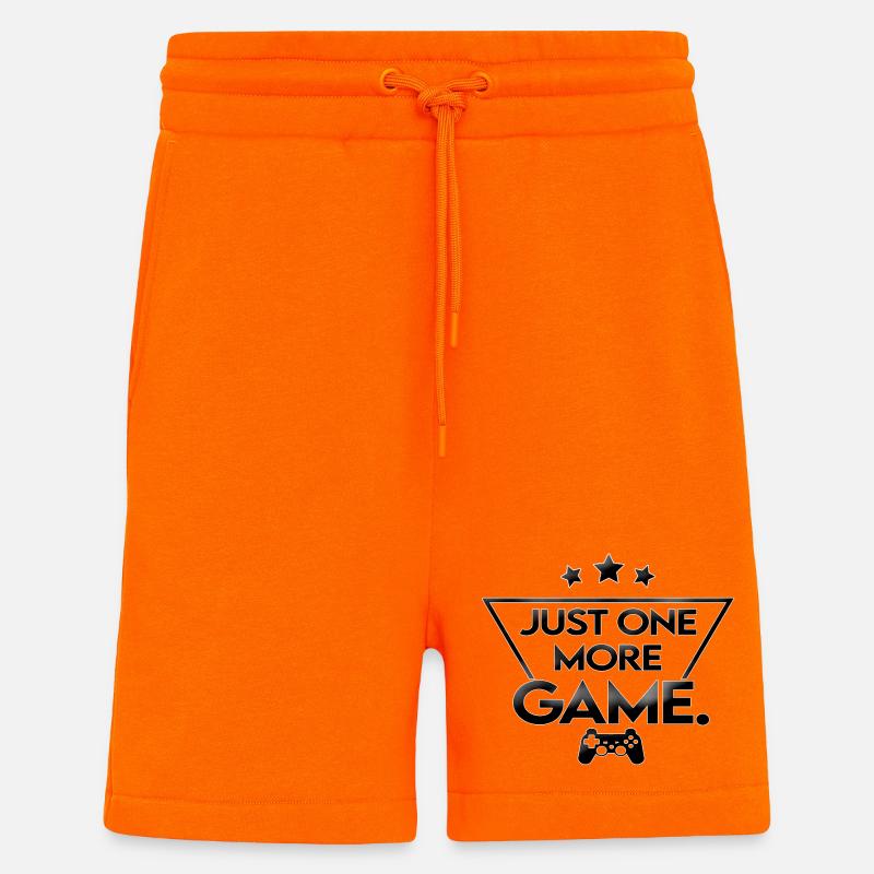 Just_one_more_game_-_schwarz_ - Shorts - made by SPREAD - SUNSET ORANGE