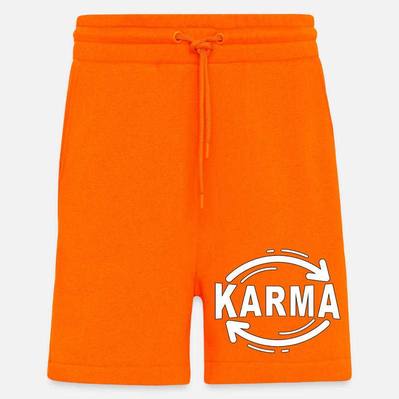 Karma - Minimalist Statement Design - Shorts - made by SPREAD - SUNSET ORANGE