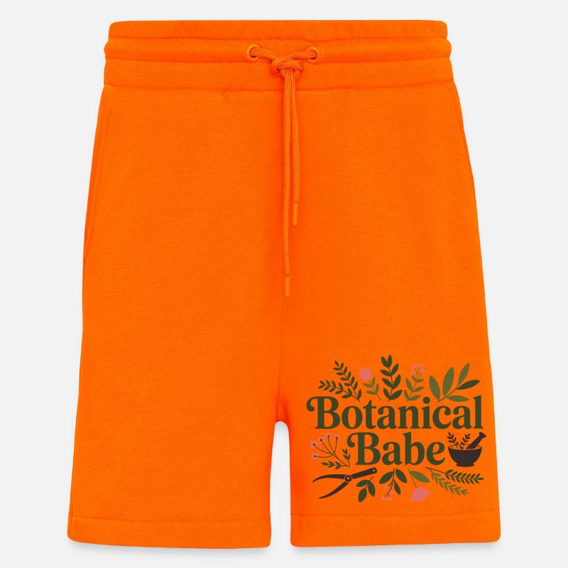 Clinique professionnelle de l’herboriste botanique - Short bio décontracté fabriqué en UE - SUNSET ORANGE