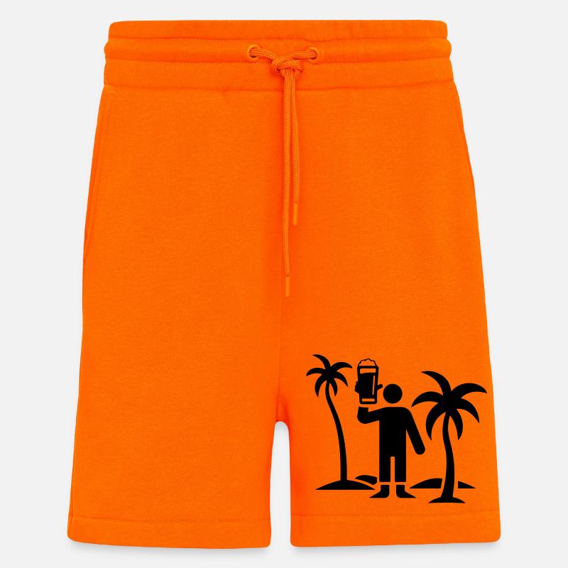 Party Urlaub Insel Bier - Shorts - made by SPREAD - SUNSET ORANGE
