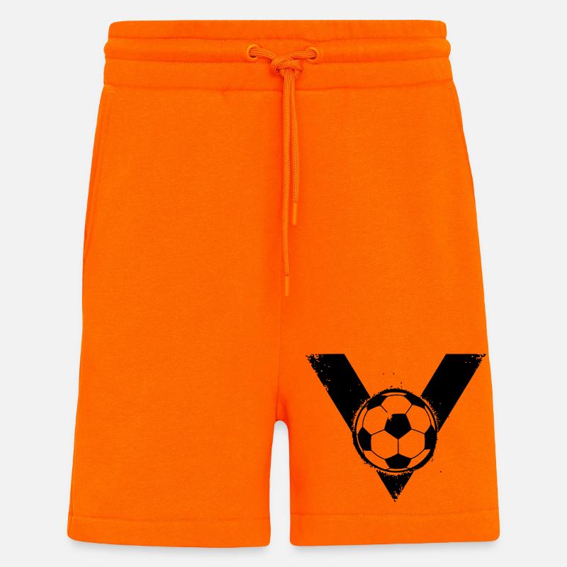 Fußball V Sieg Wappen Grunge - Shorts - made by SPREAD - SUNSET ORANGE