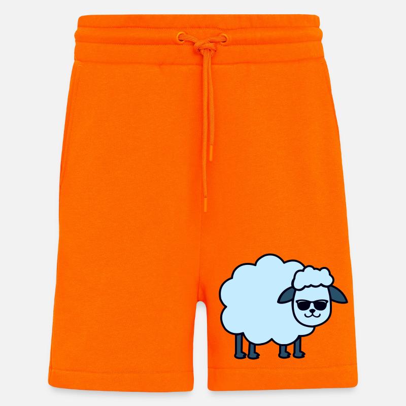 Lunettes de soleil Bleu mouton - Short bio décontracté fabriqué en UE - SUNSET ORANGE