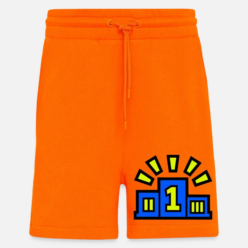 Sieger Podest Platz 1 Champion - Shorts - made by SPREAD - SUNSET ORANGE