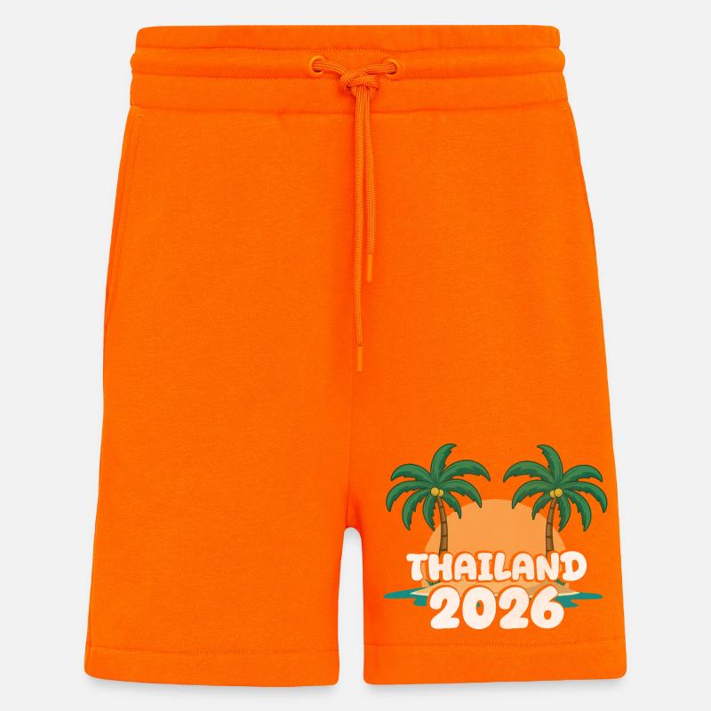 Thaïlande 2026 - Short bio décontracté fabriqué en UE - SUNSET ORANGE
