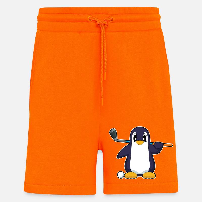Pinguin Golf Golfschläger - Shorts - made by SPREAD - SUNSET ORANGE
