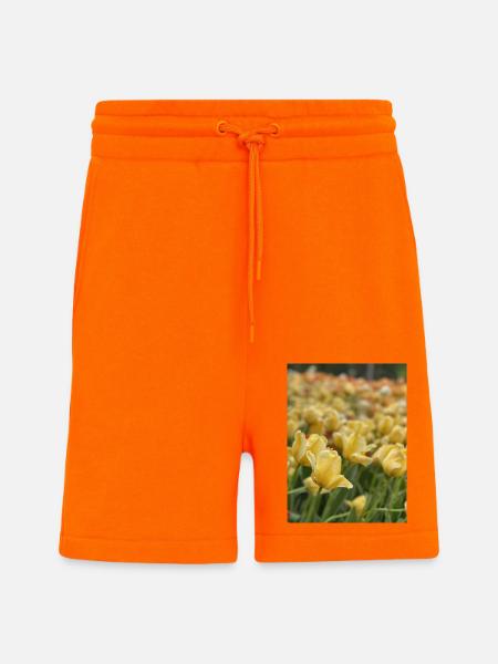 Tulipe Jaune mer - Short bio décontracté fabriqué en UE - SUNSET ORANGE
