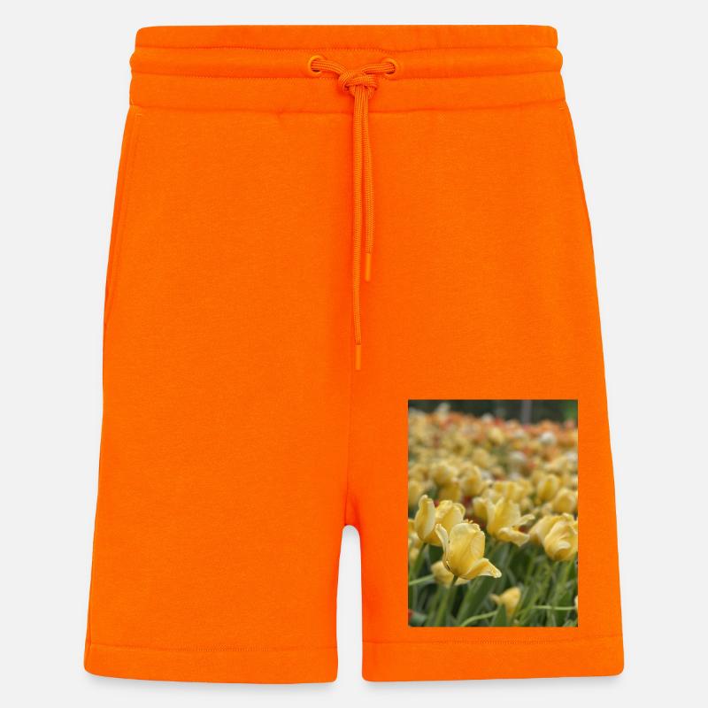 Tulipe Jaune mer - Short bio décontracté fabriqué en UE - SUNSET ORANGE