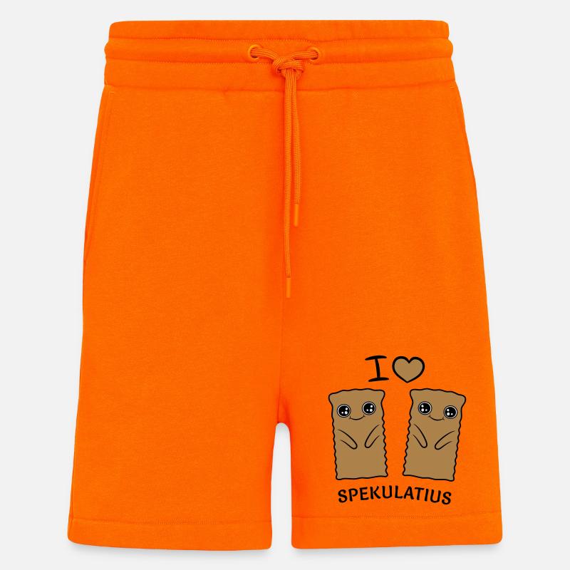 I LOVE SPEKULATIUS - Shorts - made by SPREAD - SUNSET ORANGE