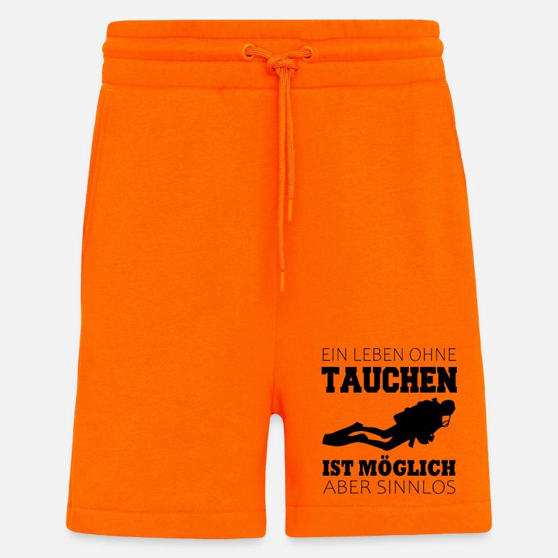 Taucher Tauchen - Shorts - made by SPREAD - SUNSET ORANGE