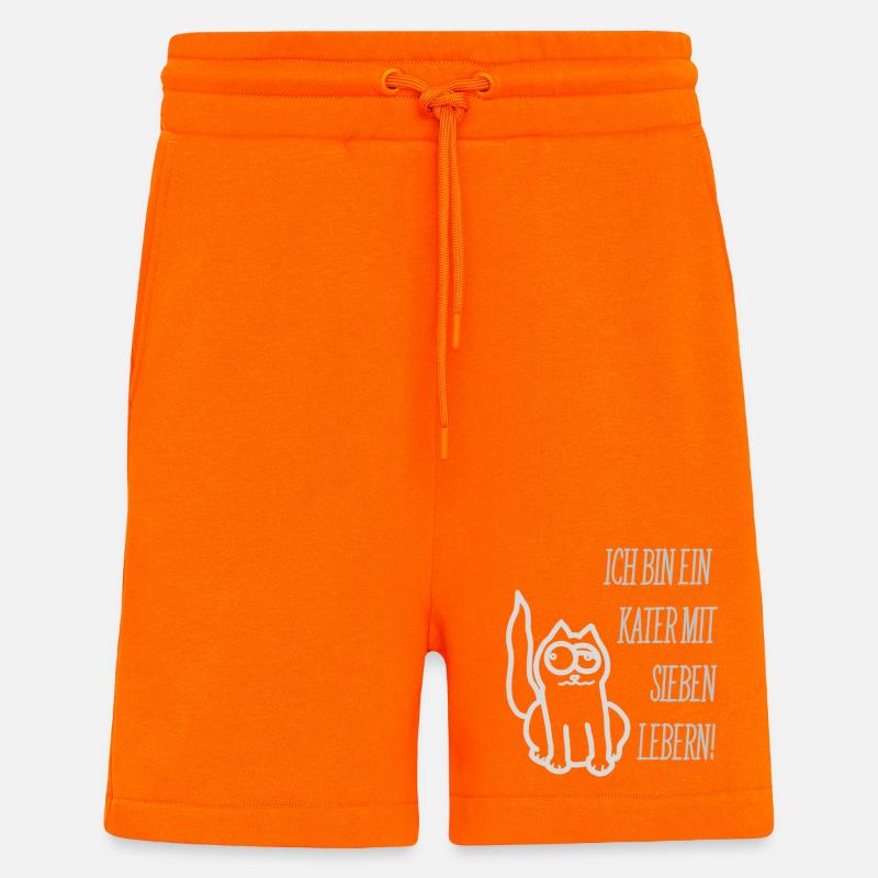 Kater mit 7 Lebern - Shorts - made by SPREAD - SUNSET ORANGE