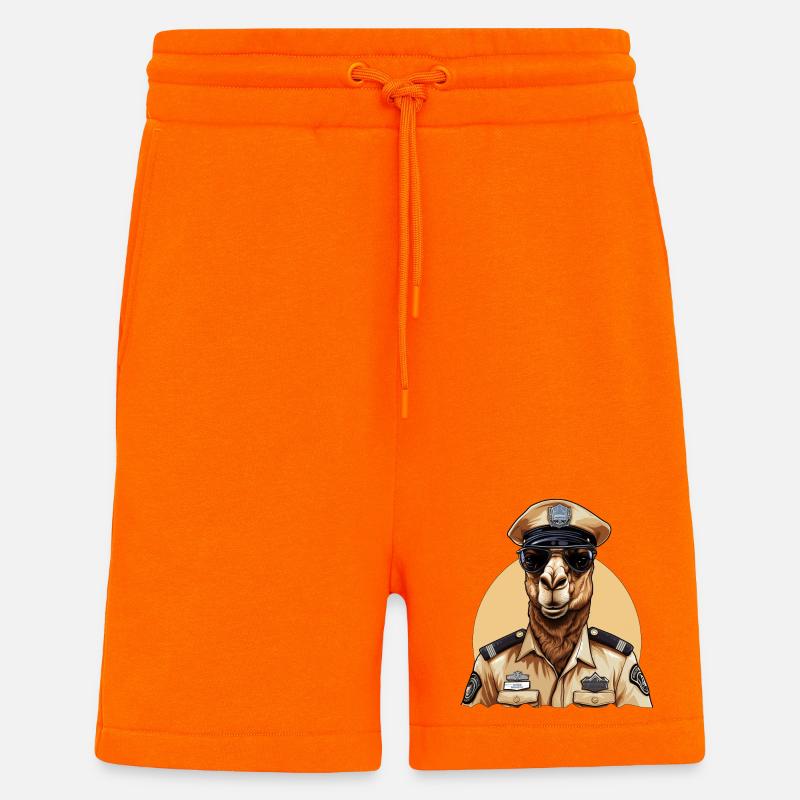 Kamel Polizist - Shorts - made by SPREAD - SUNSET ORANGE