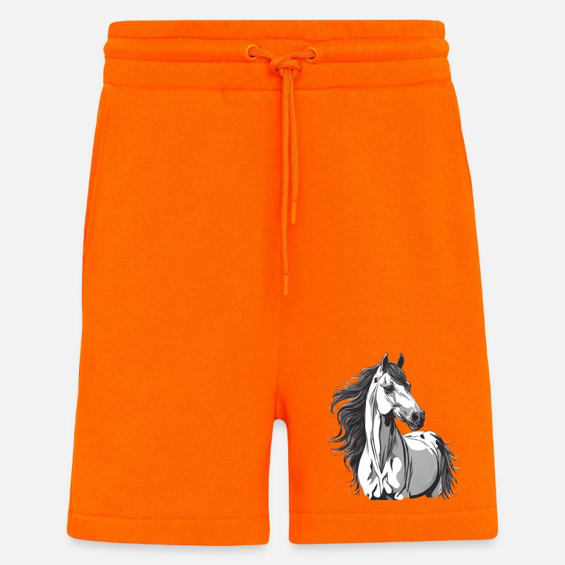 Pferd, Pferdefächer, Reiten - Shorts - made by SPREAD - SUNSET ORANGE