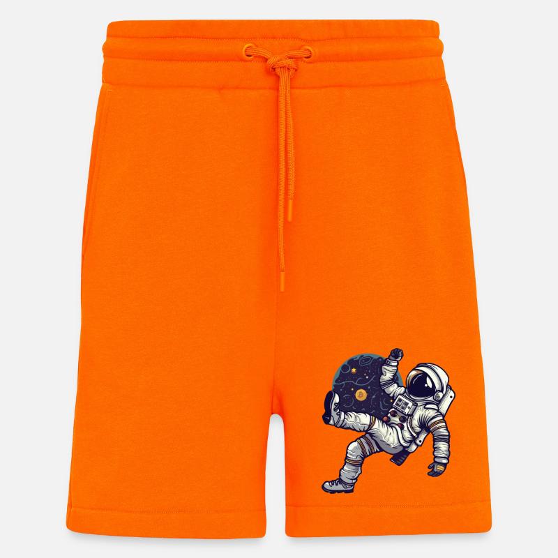 Vers la Lune - Short bio décontracté fabriqué en UE - SUNSET ORANGE