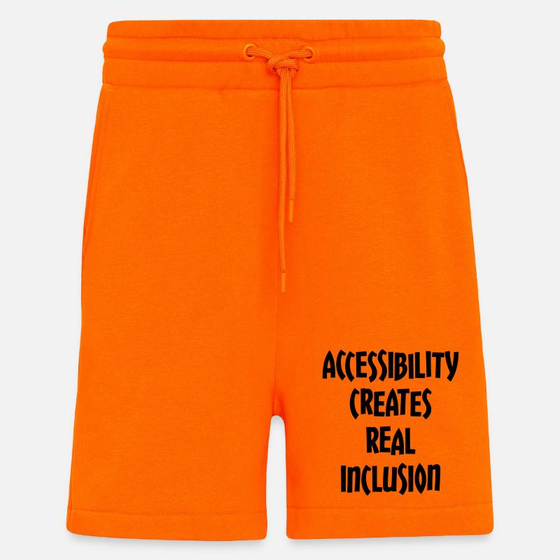 L’accessibilité crée une véritable inclusion # - Short bio décontracté fabriqué en UE - SUNSET ORANGE