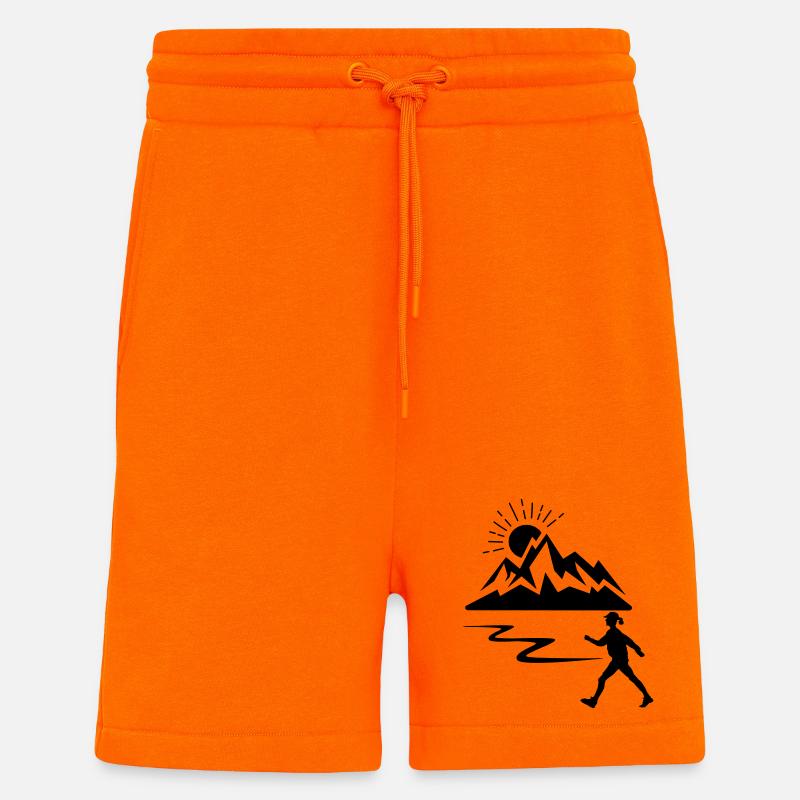 Wandererin, Frau, Berge - Shorts - made by SPREAD - SUNSET ORANGE