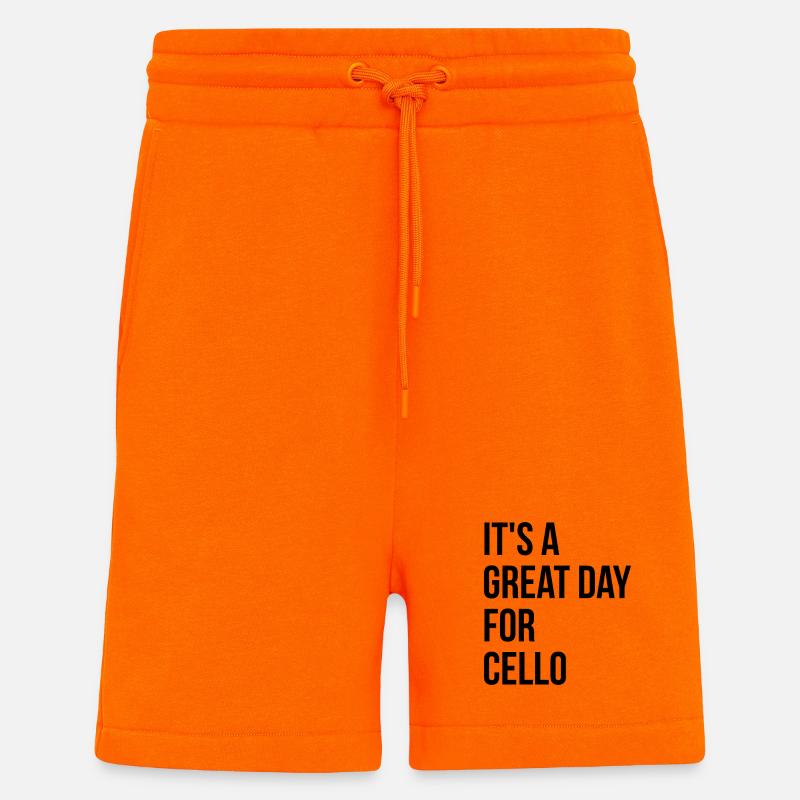 violoncelle - Short bio décontracté fabriqué en UE - SUNSET ORANGE