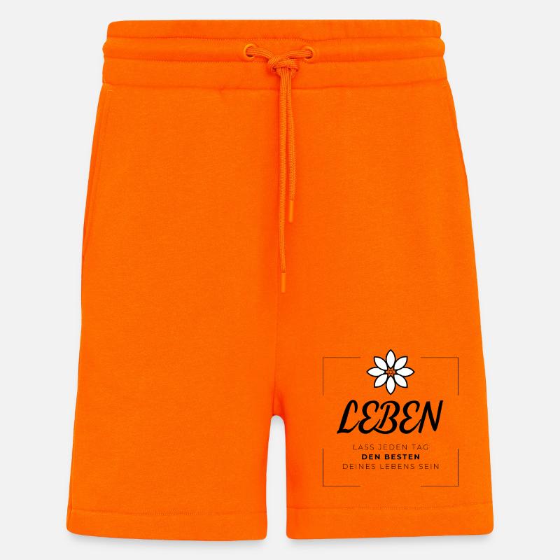 Weisheit - Leben - Shorts - made by SPREAD - SUNSET ORANGE