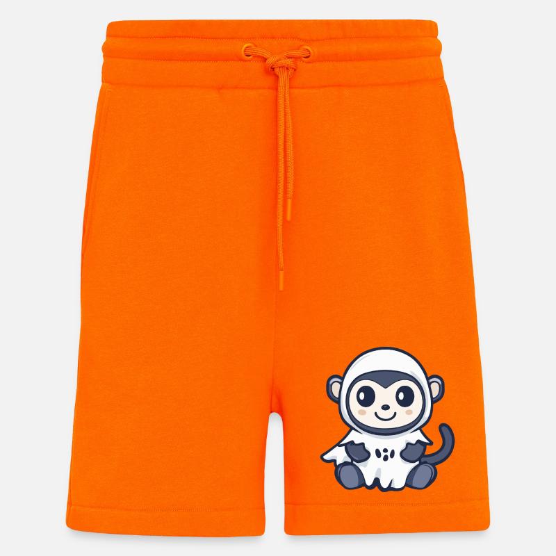 Monkey Halloween Ghost - Shorts - made by SPREAD - SUNSET ORANGE