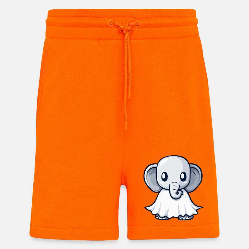 Elefant Halloween Geist - Shorts - made by SPREAD - SUNSET ORANGE