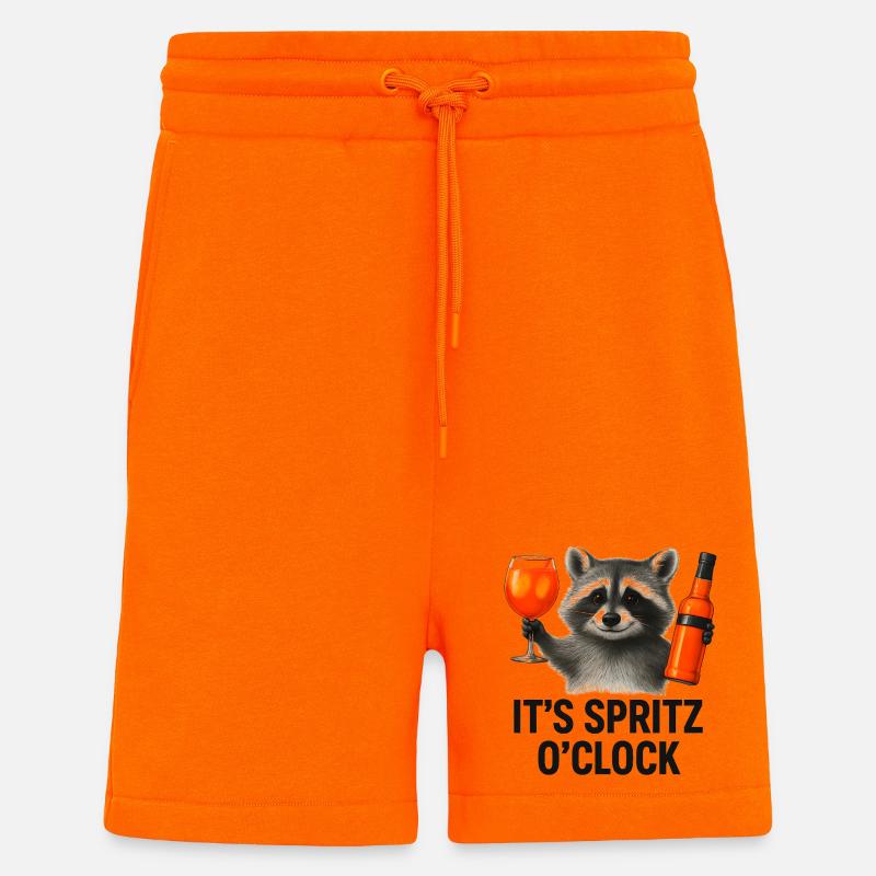 It's Spritz O'Clock Waschbär Party Geschenkidee - Shorts - made by SPREAD - SUNSET ORANGE