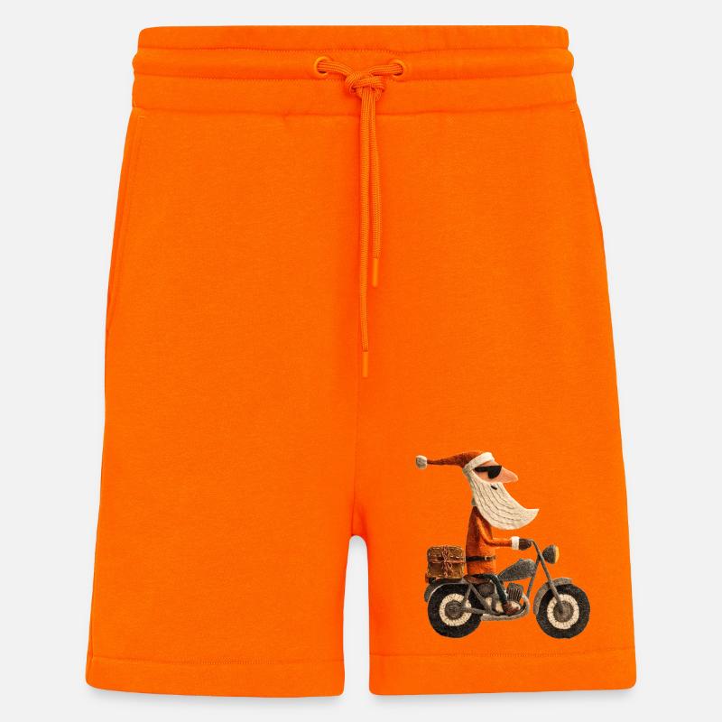 Weihnachtsmann auf Motorrad - Shorts - made by SPREAD - SUNSET ORANGE
