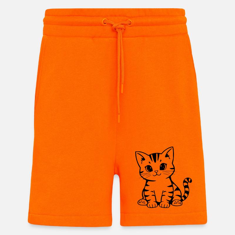 Katze Kätzchen Katzenshirt Geschenk Weihnachten - Shorts - made by SPREAD - SUNSET ORANGE