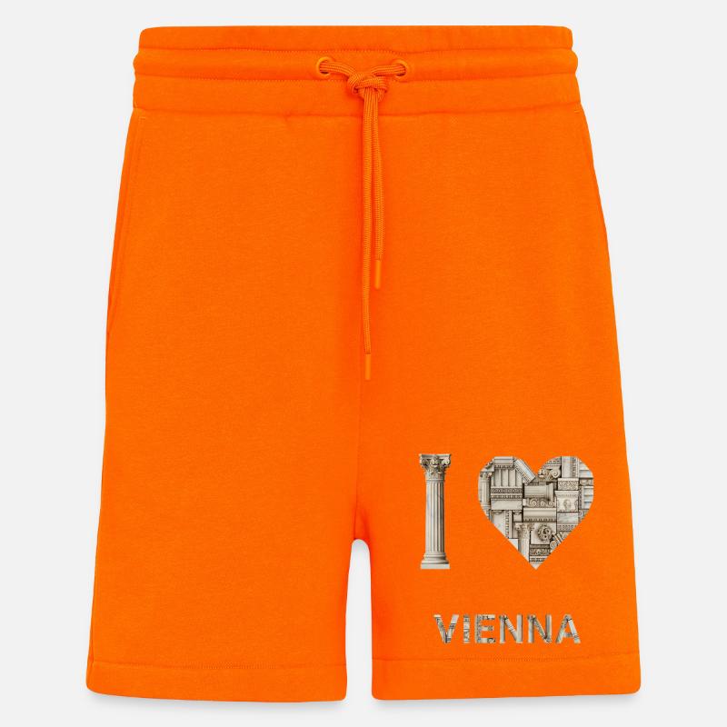 Vienne – Architecture monumentale - Short bio décontracté fabriqué en UE - SUNSET ORANGE