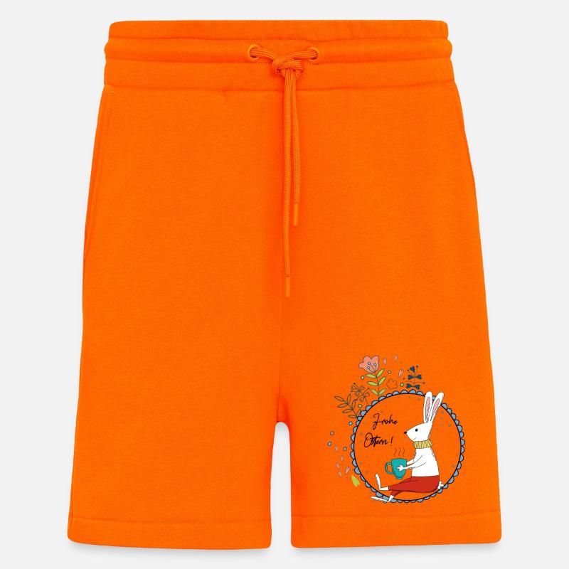 Easter bunny with tea cup - Shorts - made by SPREAD - SUNSET ORANGE
