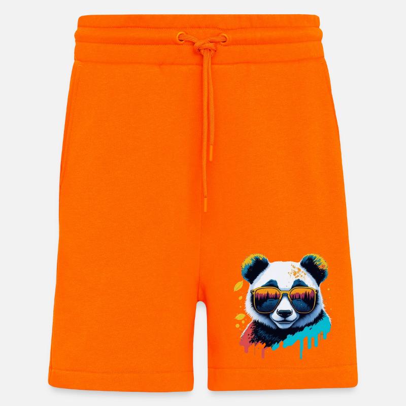 Panda Sonnenbrille Farbexplosion - Shorts - made by SPREAD - SUNSET ORANGE