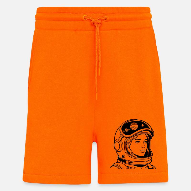 Femme de l’espace - Short bio décontracté fabriqué en UE - SUNSET ORANGE