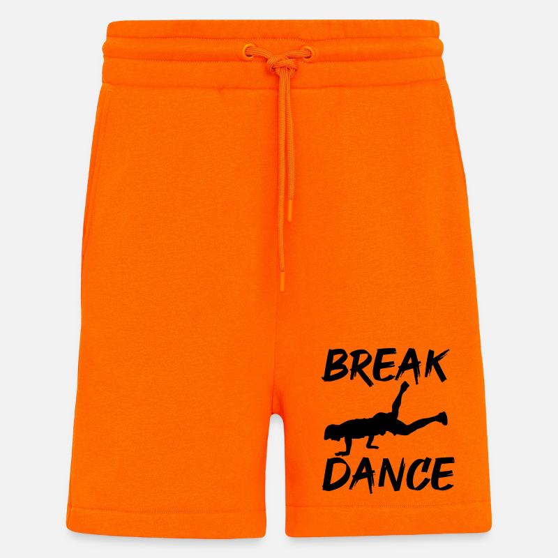 Breakdance - Short bio décontracté fabriqué en UE - SUNSET ORANGE