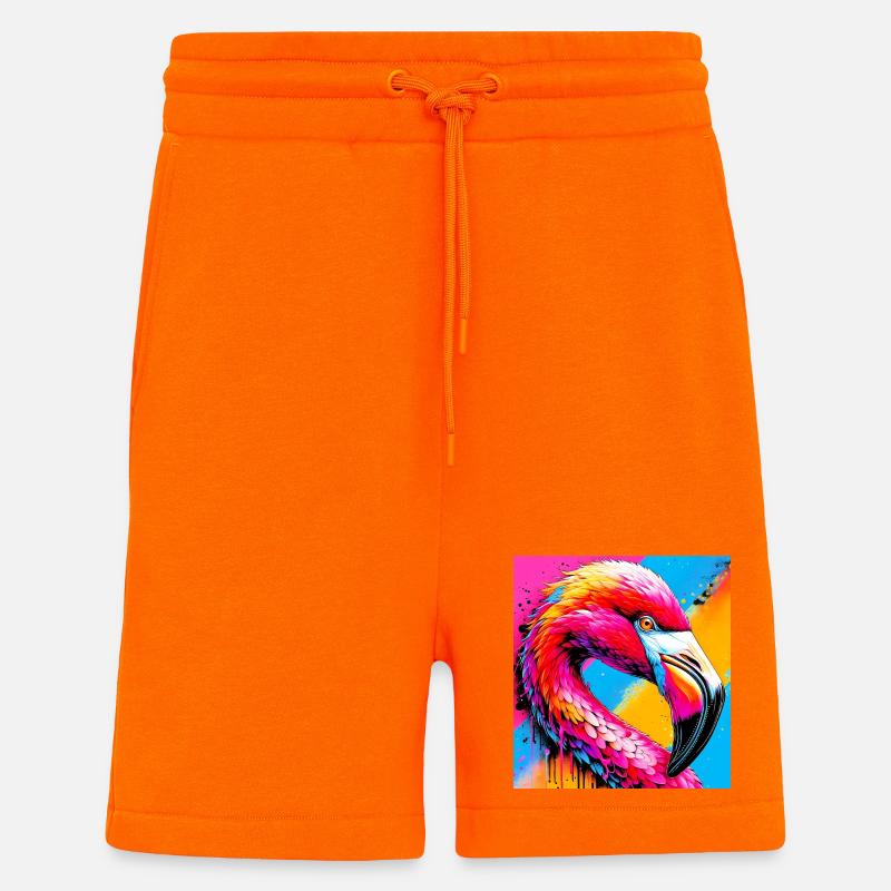 Flamant - Short bio décontracté fabriqué en UE - SUNSET ORANGE
