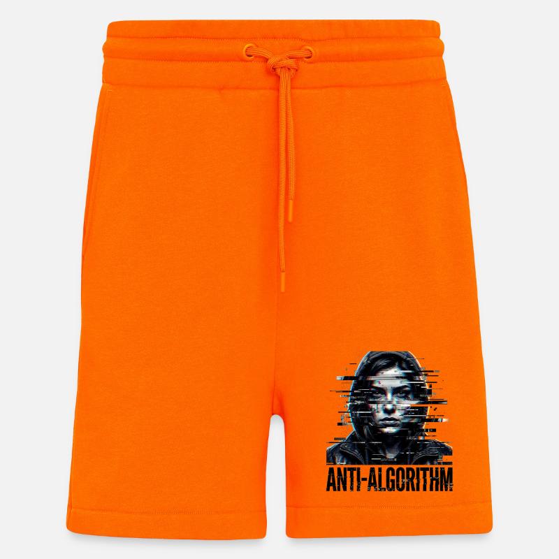 Anti algorithme numérique - Short bio décontracté fabriqué en UE - SUNSET ORANGE