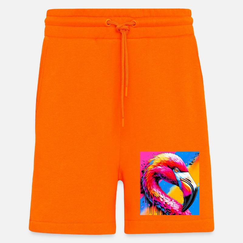 Flamant - Short bio décontracté fabriqué en UE - SUNSET ORANGE