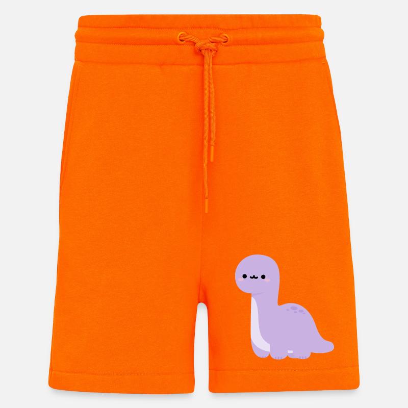 Brachiosaurus Lulu - Short bio décontracté fabriqué en UE - SUNSET ORANGE