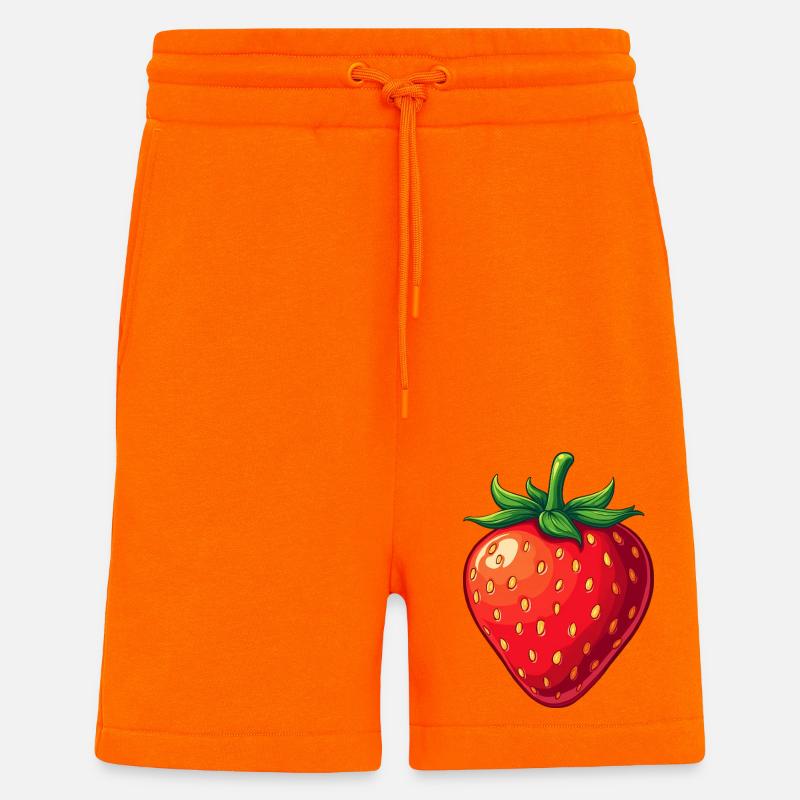 Fraise - Costume de carnaval - Short bio décontracté fabriqué en UE - SUNSET ORANGE