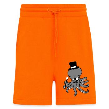 Kraken Mr. Sir Chapeau haut de forme Monocle Lunettes Empire - Short bio décontracté fabriqué en UE - SUNSET ORANGE - Devant