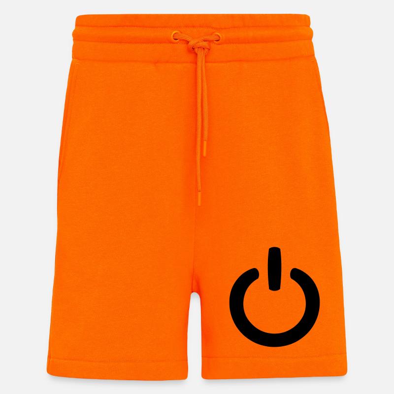 Symbole de puissance - Short bio décontracté fabriqué en UE - SUNSET ORANGE