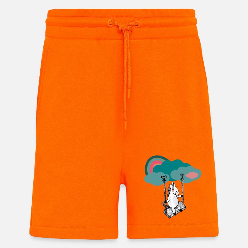 Glückliches Einhorn - Shorts - made by SPREAD - SUNSET ORANGE