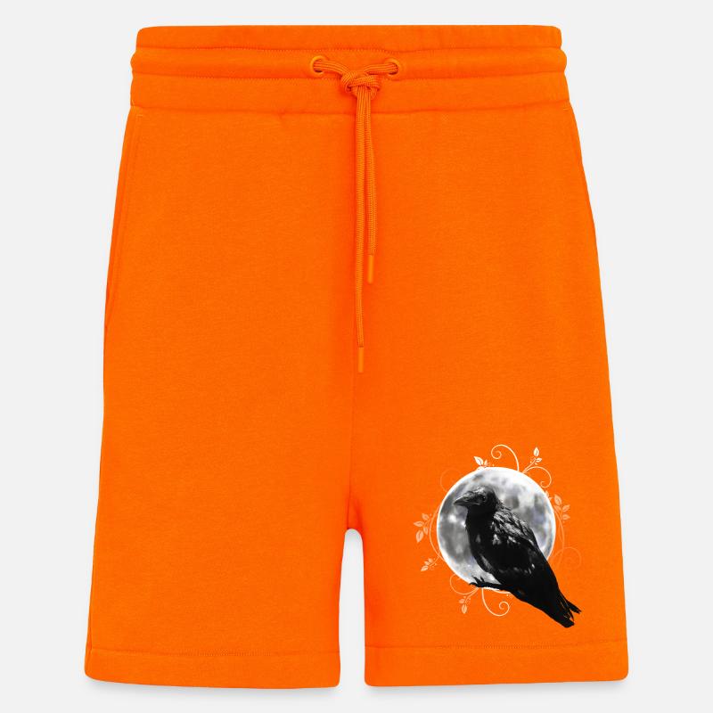 Corbeau lune - Short bio décontracté fabriqué en UE - SUNSET ORANGE