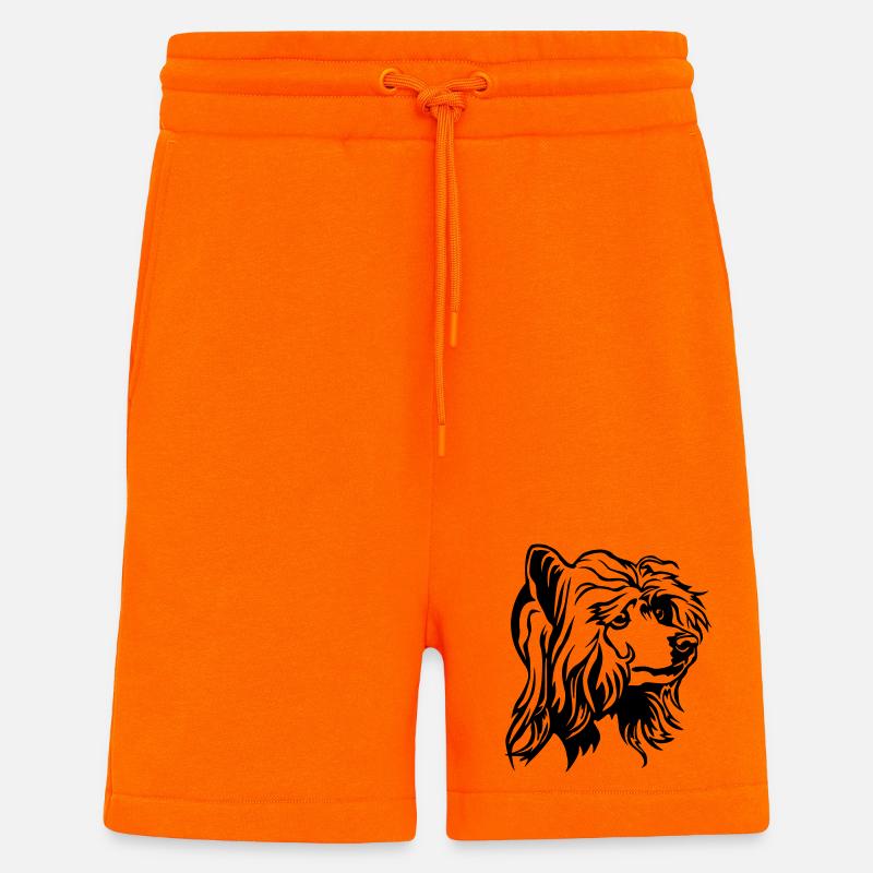 Chinesischer Schopfhund Kopf - Shorts - made by SPREAD - SUNSET ORANGE