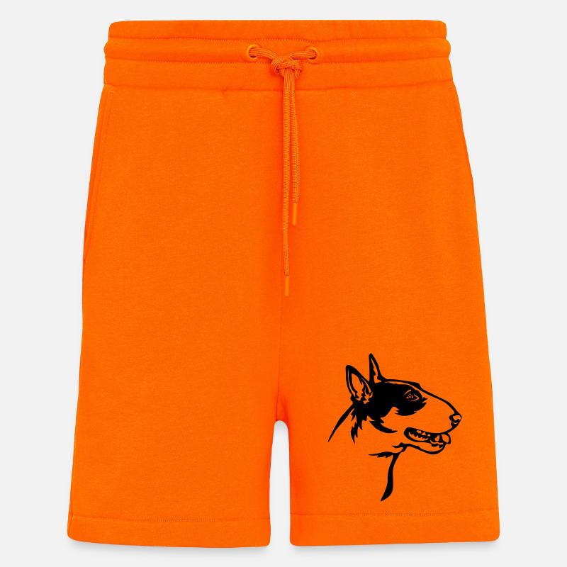 Bullterrier Kopf - Shorts - made by SPREAD - SUNSET ORANGE