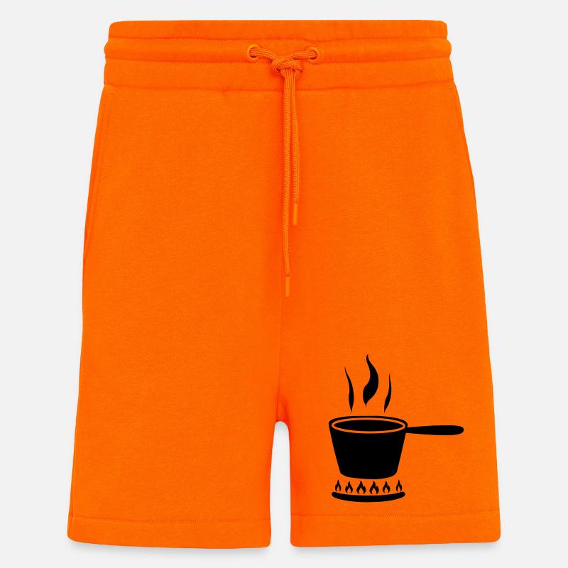 Bac à lait à gaz - Short bio décontracté fabriqué en UE - SUNSET ORANGE