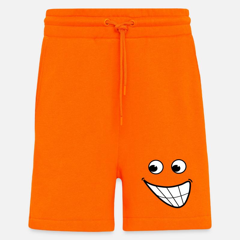 Cartoon Lächeln - Shorts - made by SPREAD - SUNSET ORANGE