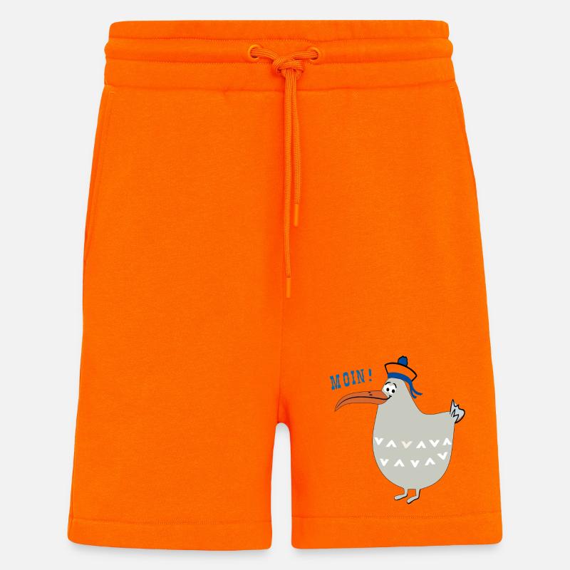 Moin, maritim, Möwe - Shorts - made by SPREAD - SUNSET ORANGE