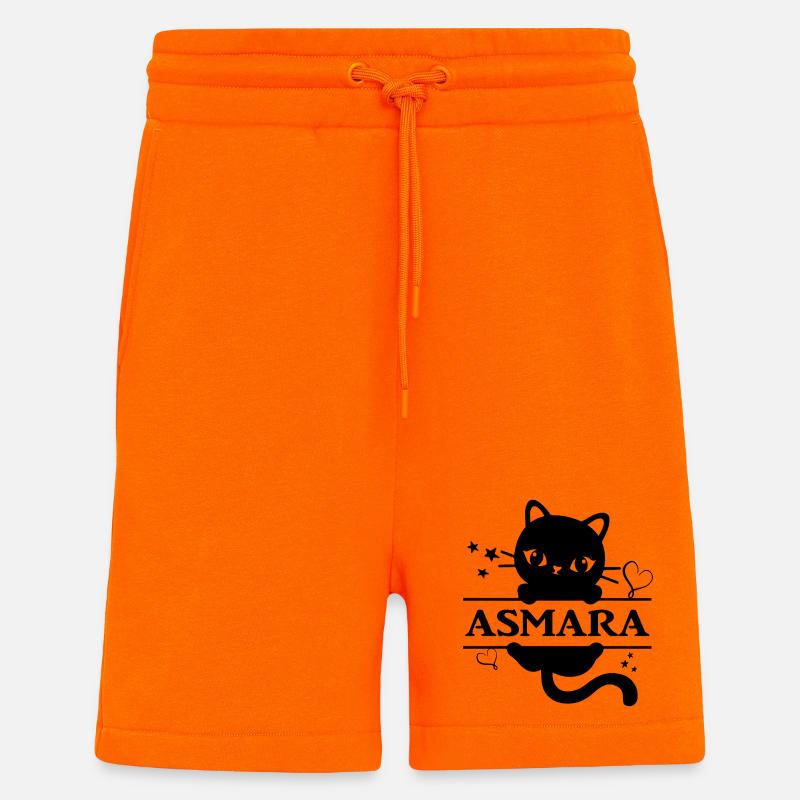 Asmara T-Shirt Katze Geschenkidee Katze - Shorts - made by SPREAD - SUNSET ORANGE