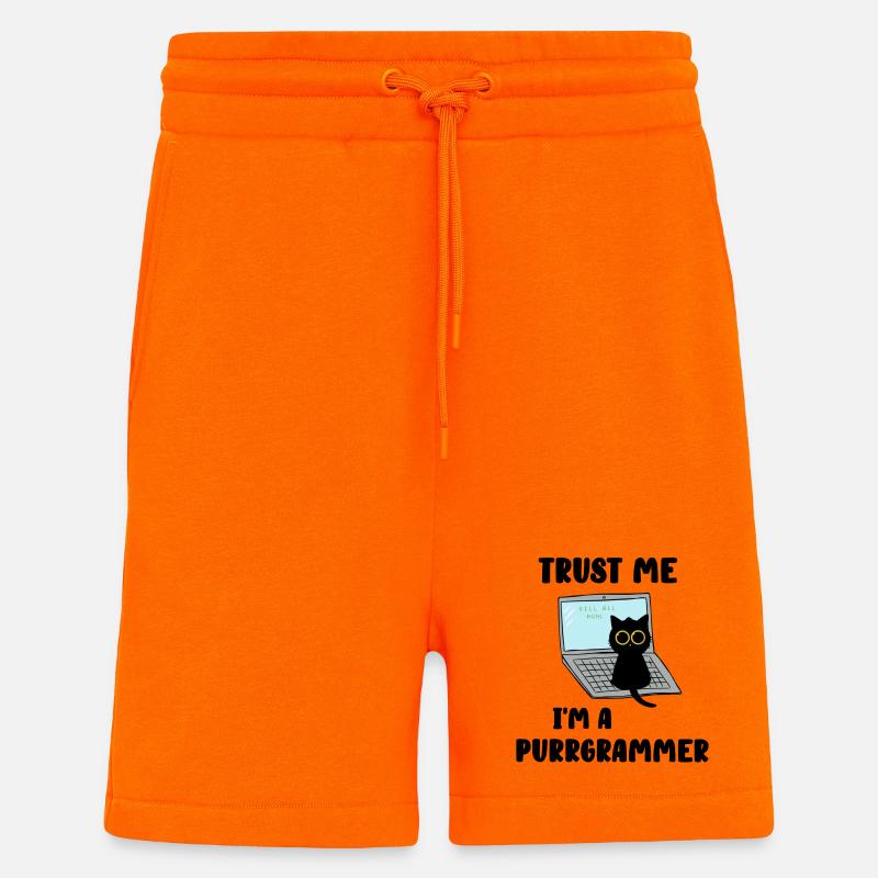 Croyez-moi, je suis un ronronneur - Short bio décontracté fabriqué en UE - SUNSET ORANGE
