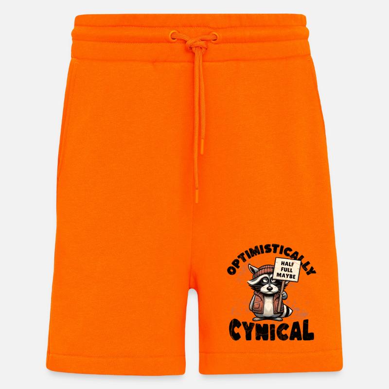 Optimistisch Zynisch Waschbär - Shorts - made by SPREAD - SUNSET ORANGE