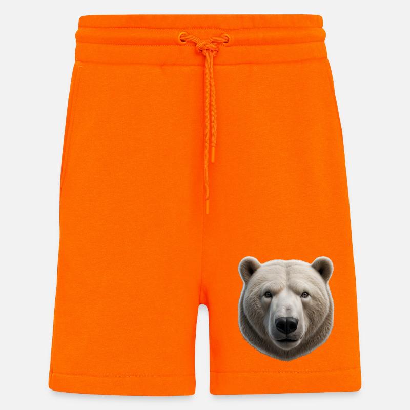 Majestätisches Eisbärengesicht Design - Shorts - made by SPREAD - SUNSET ORANGE